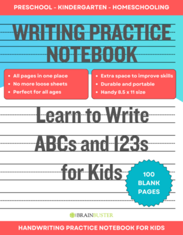 Handwriting Practice Notebook For Kids